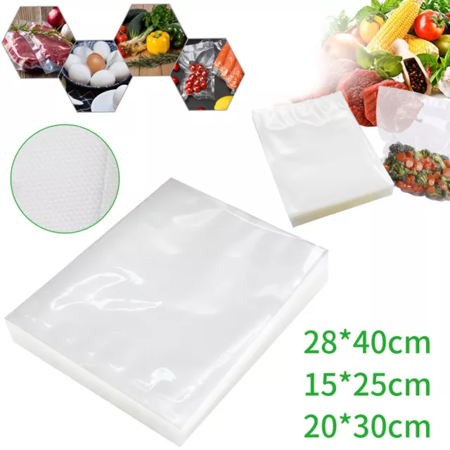 Up to 300 Textured Vacuum Food Sealer Bags Embossed Pouches Seal Saver Storage