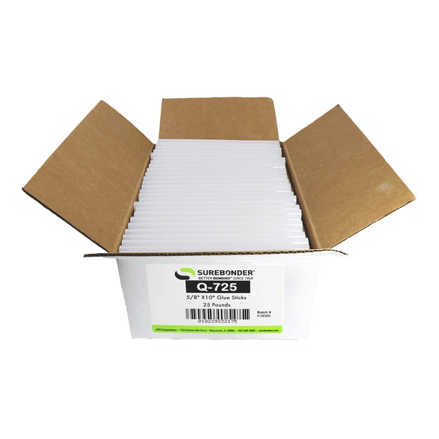 Surebonder 5/8" Diameter Dual Temperature All Purpose 10" Hot Glue Sticks 25 lb