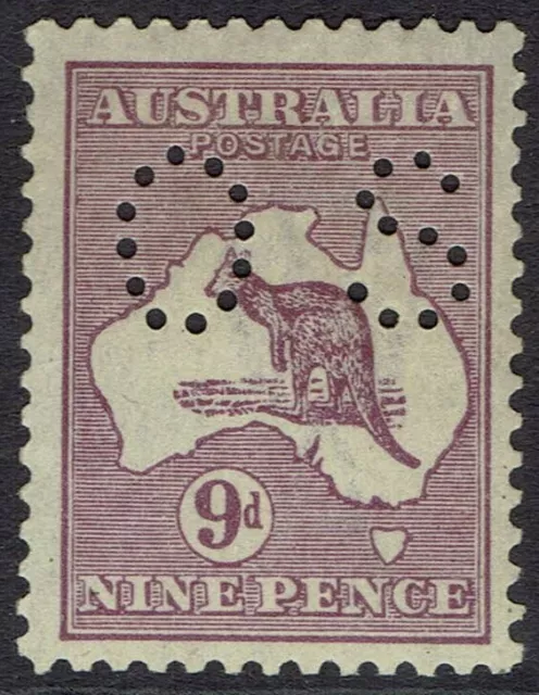 Australia 1915 Kangaroo Os 9D Die Ii 3Rd Wmk