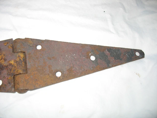 Vintage 16" Rusty Iron Hinge Door, Gate, Barn Old Farm Barn Find Primitive 3" W 6