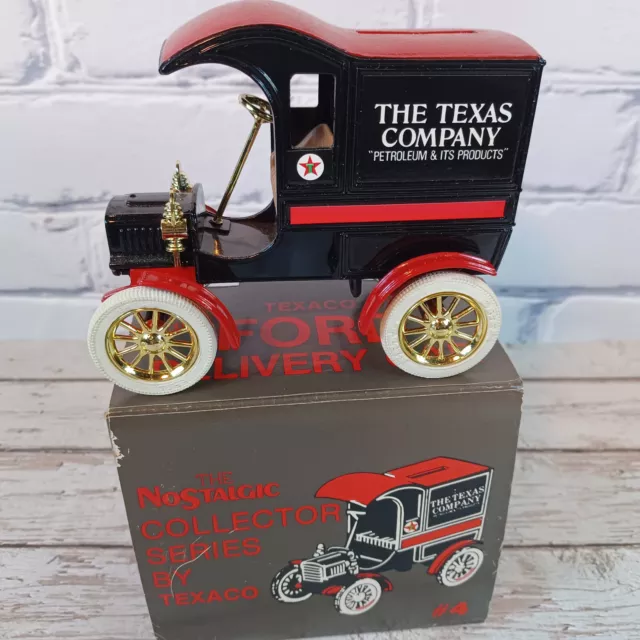ERTL Texaco #4 1905 Ford Delivery Car Die-Cast Model Coin Bank-1987