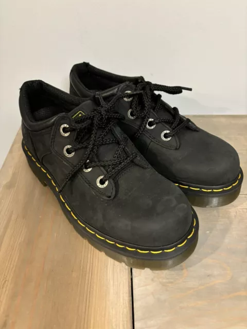 Dr. Doc Martens Industrial Slip Resistant Black Leather Women’s Shoes Size 7 EUC