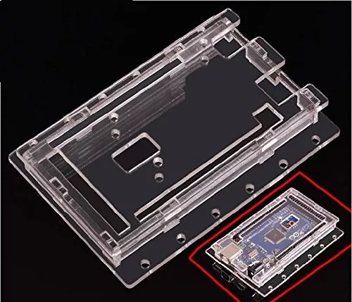 Custodia acrilica trasparente guscio scatola lucida per Arduino MEGA 2560 R3