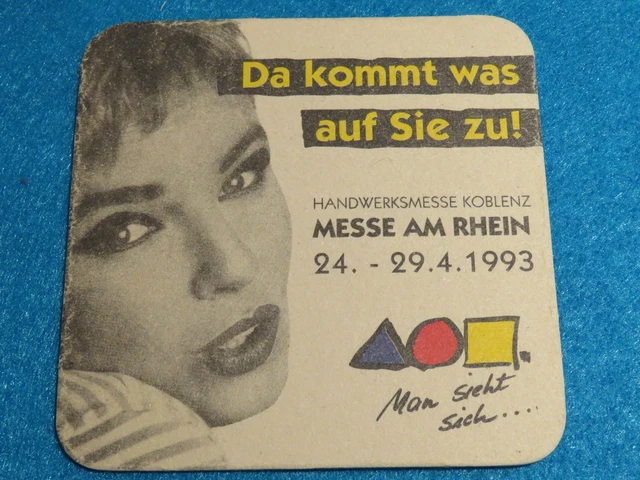 Beer Coaster ~*~ Konigsbacher Pilsener ~ Koblenz, Germany Brewery ~ Pretty Face