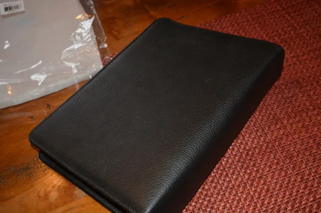 Franklin Covey PLANNER    BINDER STUNNING BLACK  LEATHER NEW CLASSIC ZIPPER
