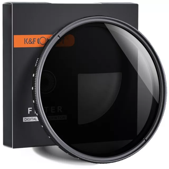 K&F Concept ND2-ND400 Variable Fader Adjustable ND Lens Filter Neutral Density