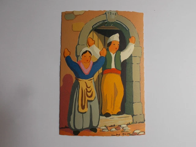 Cartolina Presepe Da Provenza - I Deliziato - Da André Filippi