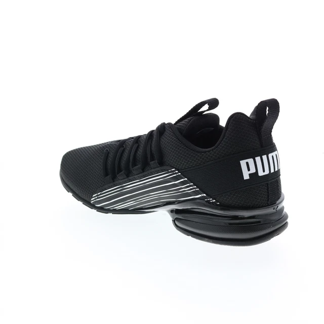 Puma Axelion Linear Lines 37804201 Mens Black Canvas Athletic Running Shoes 6