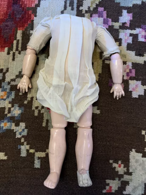 Antique Doll 13" Jointed Body in Original Chemise