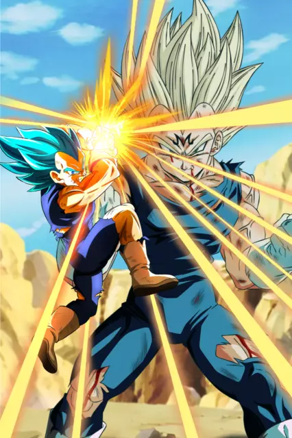 Dragon Ball Super Poster Goku and Vegeta SSJ/Blue/God 12inx18in