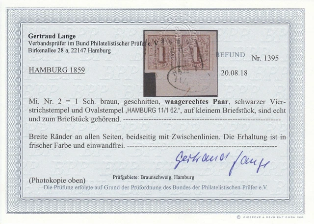 1  ALTDEUTSCHLAND: Hamburg Mi.  2  mit Befund