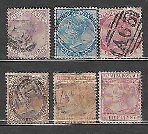 Jamaïque - Courrier Yvert 7/13 Utilisé Reine Victoria Manque N°10