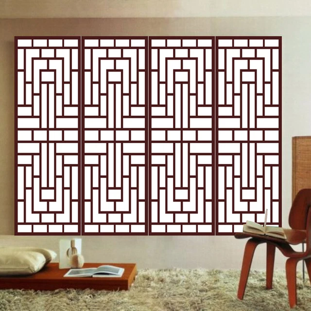 Chinese Window Films Frosted Retro Look Glass Door Sticker Stained Privacy Decor