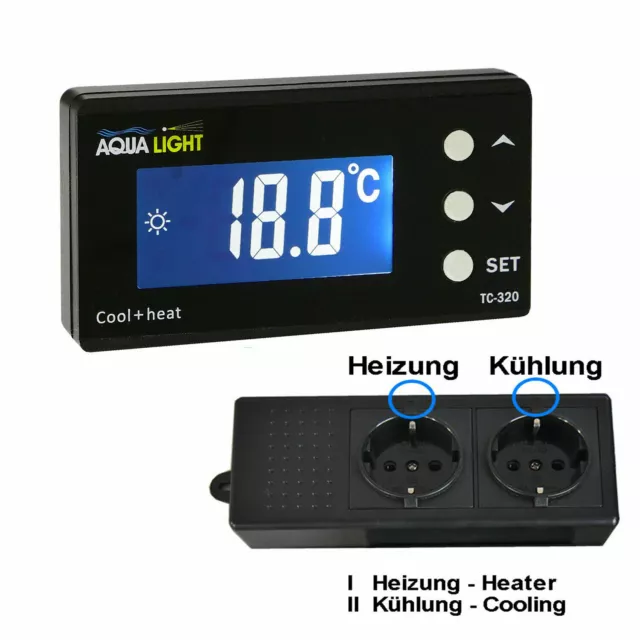 Aqua Light Temperatur Controller TC-320 +/- Schego Titanrohr Heizer 300 od. 600W