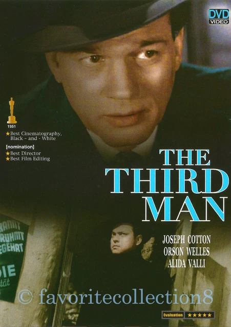 THE THIRD MAN (1949) Orson Welles, Joseph Cotten, Alida Valli