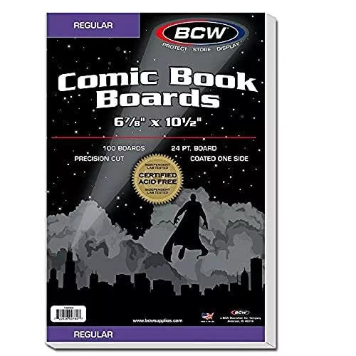 Regular Comic Backing Boards - 100-Pack | 6 7/8 X 10 1/2 Inches, Acid-Free, C...