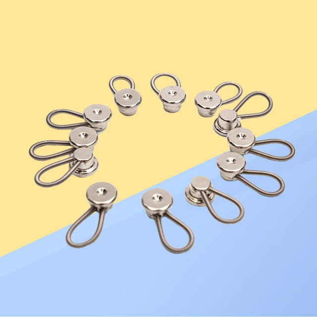 20 piezas Expansor de cintura de pantalón ajustable botón de extensión de pantalón metal