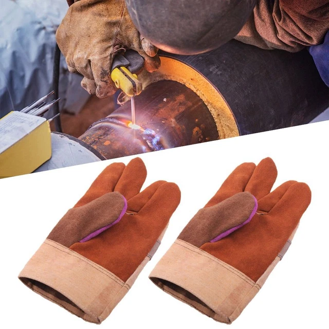 Leather Welding Gloves Flame Retardant Work Gloves  Workplace