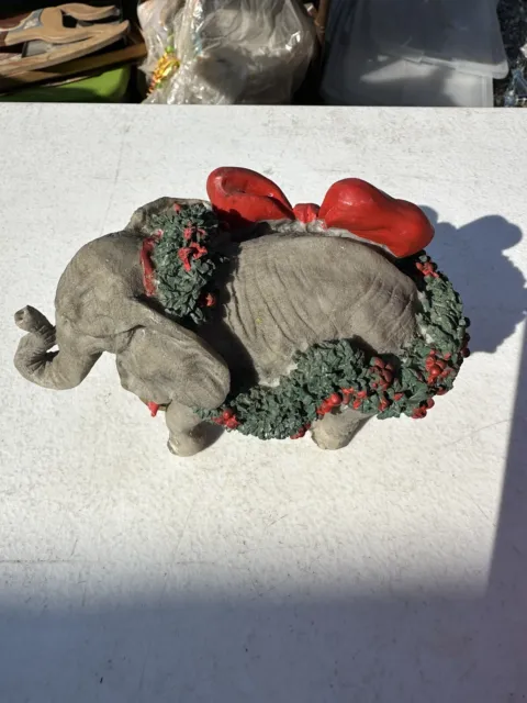 Tom Rubel Christmas Elephant - Christmas Animal Collection 6.25"x5"