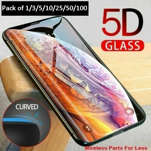 Full Coverage Tempered Glass Screen Protector For iPhone XS 13 14 15 Pro MAX LOT