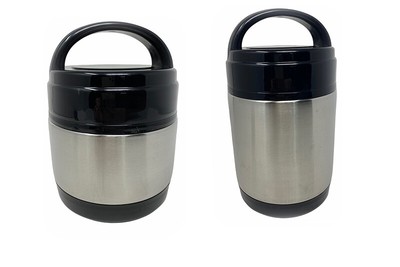 Vetrineinrete® Portavivande termico ermetico in acciaio da 1 e 1.8 litri contenitore thermos prorta pranzo H56 1 Litro 