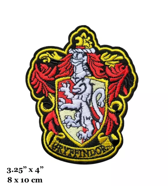 Gryffindor House Crest Logo Harry Potter Hogwarts Embroidered Iron On Patch