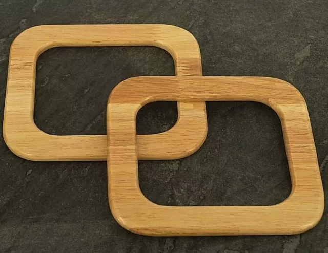 Retro Bag Handles Pair of Retro Wood making bags Craft , Sewing BH14