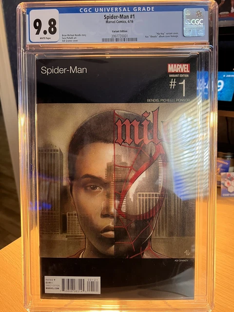 Spider-man #1 2016 Miles Morales CGC 9.8 Hip Hop Variant Adi Granov cover