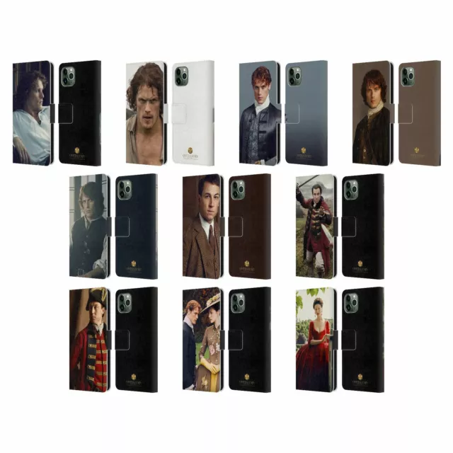 OFFICIEL OUTLANDER PERSONNAGES ÉTUI COQUE EN CUIR POUR APPLE iPHONE TÉLÉPHONES