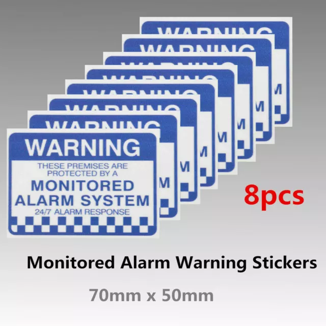 PVC Waterproof Monitored Alarm System Practical Warning Security Stickers