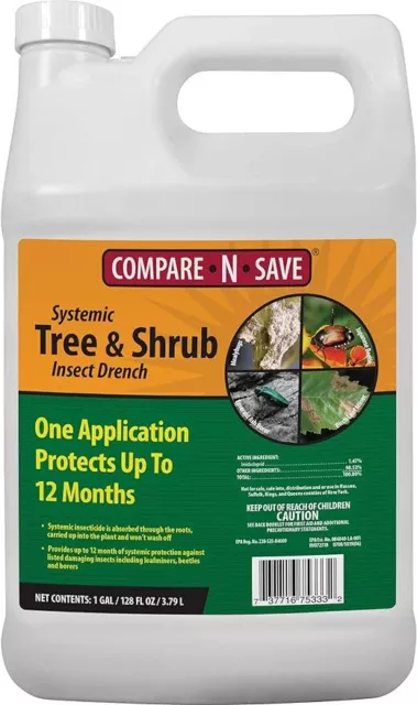 Compare-N-Save Systemic Tree and Shrub Insect Drench 75333, 1 Gallon, 8.6 pounds