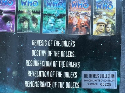 Doctor Who Eve Of The Daleks DOCTOR WHO THE Davros Collection LIMITED UK PAL VHS VIDEO 2001 5-Tape