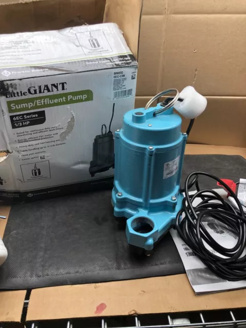 Little Giant 506802 Submersible Sump Pump, 6EC Series, 6EC-CIM,1/3 HP, 115 Volts