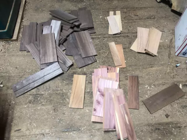 36 pc 3/8" WALNUT elm CHERRY Hickory OAK POPLAR Lumber Wood *FREE SHIPPING*