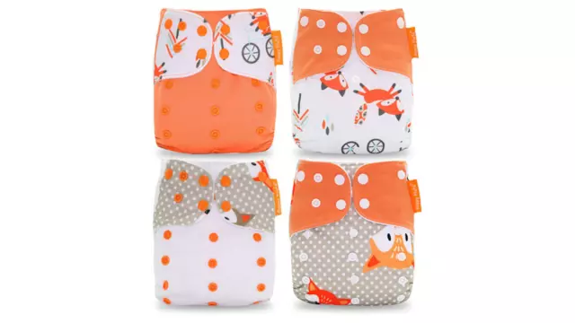 Reusable Diaper Cloth Washable Baby Child Eco For Girl Toddler Infant 4pcs New
