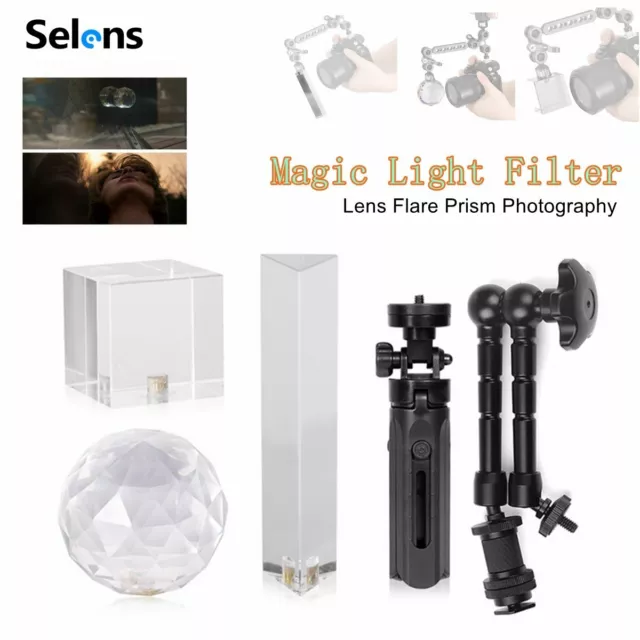 Selens Crystal Glass Magic Photo Photography Optical Ball Sphere Prism Optional