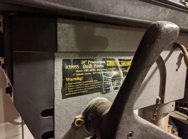 Used Central Machinery #39955 12 Speed Stand Up Drill Press