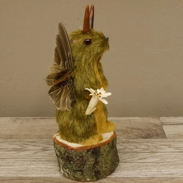Wolpertinger Mini Maclean Preparado Con Edelweiß, Ala Y Cornamenta #86.15.3 3