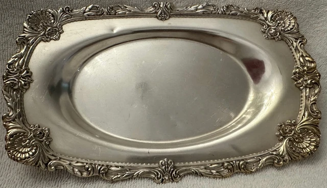 VINTAGE WALLACE 538 Silver Plated Victorian Rectangular