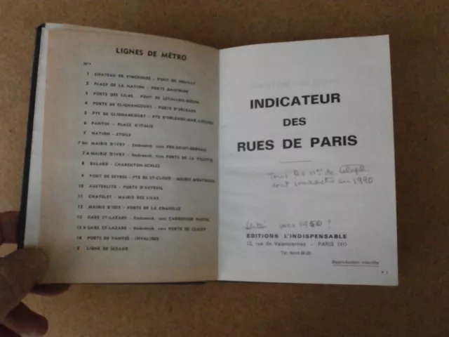 indicateur des rues de Paris Editions des années 60 3