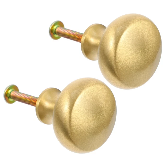 2 Pcs Cabinet Knob Single Hole Furniture Handle Brass Pulls Cabinets Antique