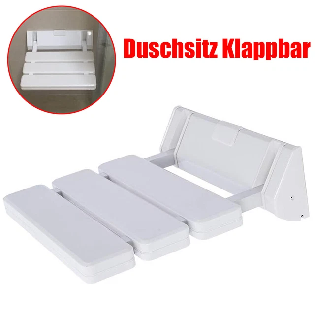Duschklappsitz für Wandmontage,Klappsitz Dusche Duschsitz Klappbar Wandmontage