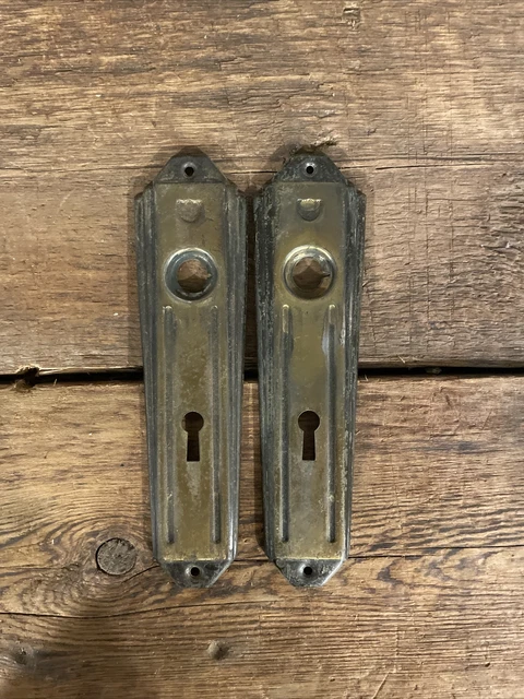🏅PAIR Antique/Vintage Ornate Back Plates, Victorian, Art Deco, Door Hardware