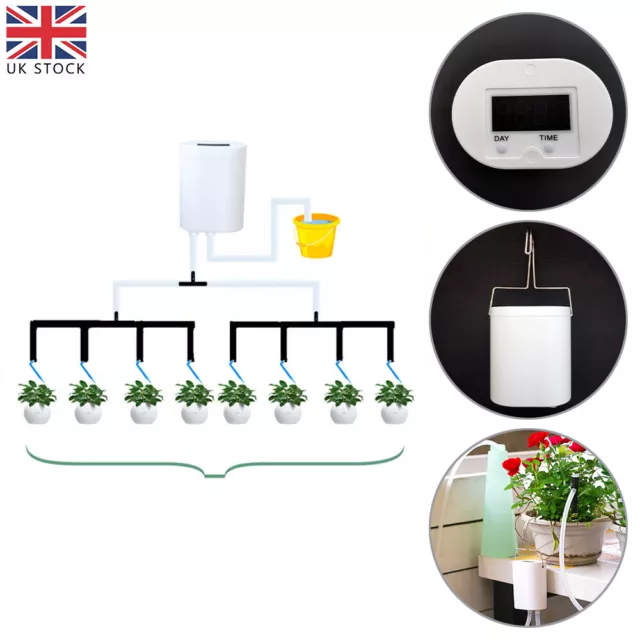 Garden Patio Automatic Drip Irrigation System Plant Pot Self Watering Controller