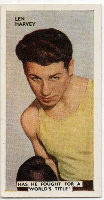 GODFREY PHILLIPS CIGARETTE CARD IN THE PUBLIC EYE 1935 No.50. LEN HARVEY