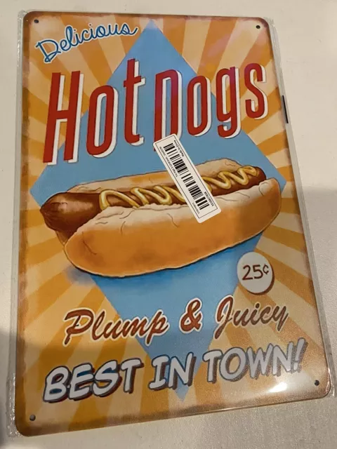 Hotdog Best In town Metal Sign