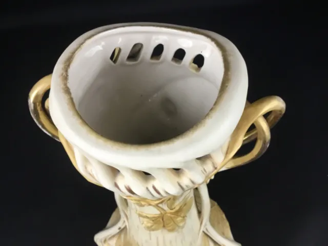 Rare Très grand vase ancien porcelaine Royal Dux Bohemia Art Nouveau 3