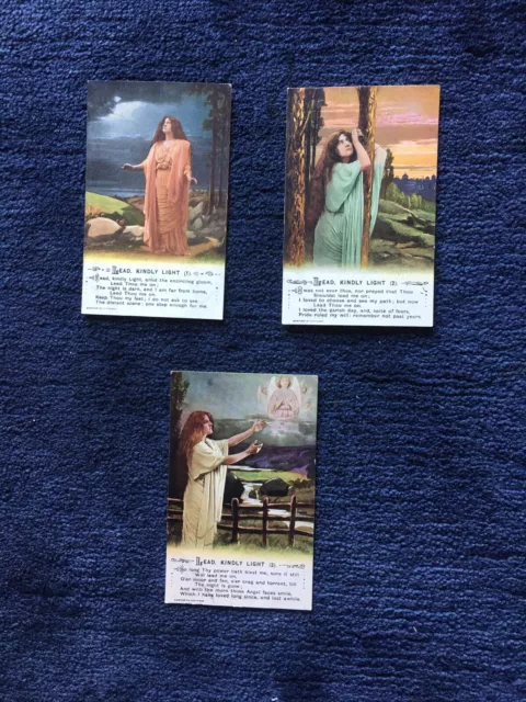 Bamforth Song Cards - Lead, Kindly Light - Set of 3 Cards (5015) - Unused