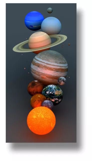 Sonnensystem Sonnenplaneten Weltraum Leinwand Poster Wandkunst Bilddruck Pädagogisch