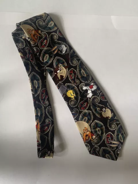 Mens 1994 Looney Tunes Mania Vintage 90s Neck Tie